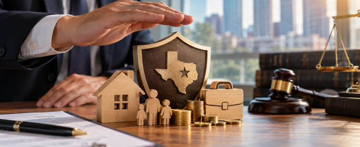 Business asset protection attorney safeguarding a Texas business owner's home, family wealth, and financial assets from business liability in Houston, TX.